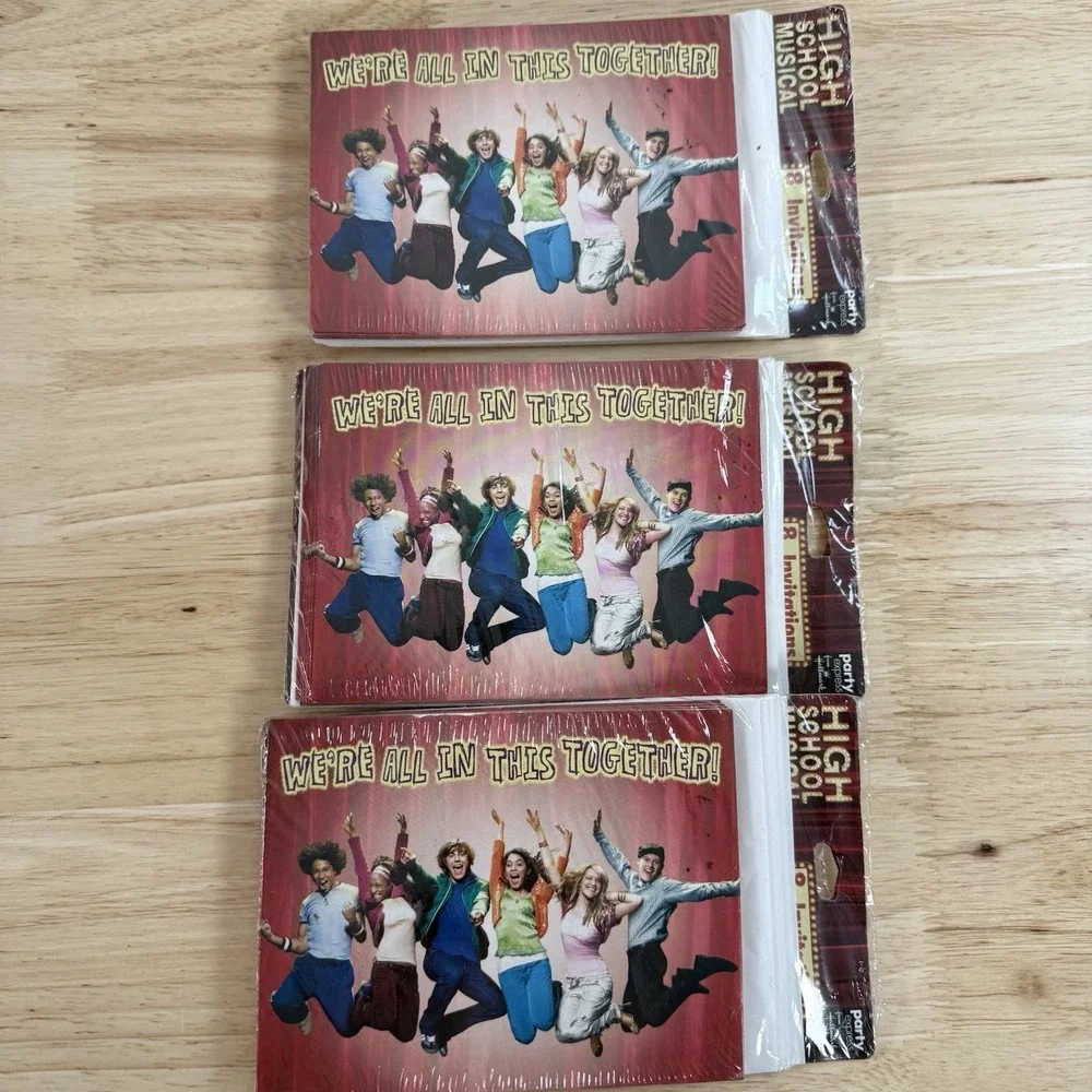 Vintage High School Musical‎ Party Invitations Hallmark 24 Invitations 3 Packs